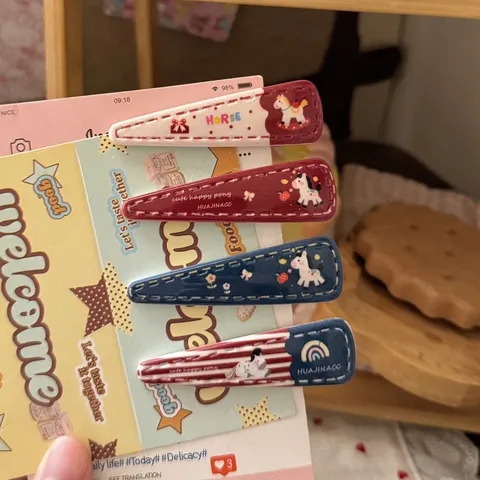 Cute Cartoon Pony Hair Clip Resin Duckbill Hairpin Sweet Hair Accessories For Girls Women