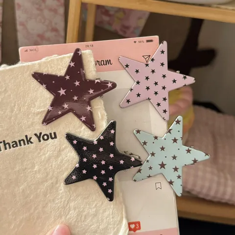 Korean Sweet Star Hair Clip Metal Duckbill Hairclip Cute Star Pattern Hair Accessories For Women Girls Daily Styling