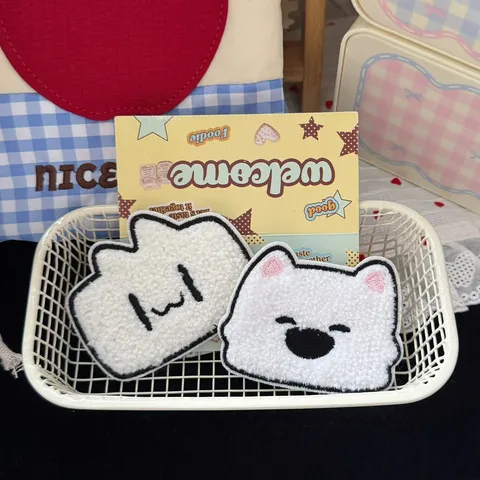 Mignon Patch de Cheveux en Peluche Chiot Lapin Style Japonais Doux Pince à Cheveux Broderie pour Femmes