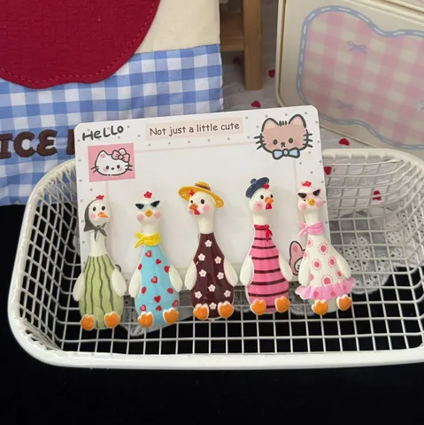 Mignon Drôle Petit Canard Épingle à Cheveux Résine Douce Fille Frange Pince Accessoires
