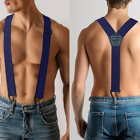 Maiskorrelpatroon Elastische Hosenträger Voor Heren Dames Unisex Verstelbare Y-Back Hosenträger Met Driehoek Clips 3.8cm Breed Accessoires