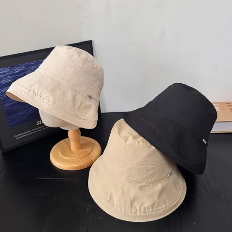 Sombrero de Pescador de Secado Rápido para Verano de Mujer Protección Solar Casual Plegable Color Sólido Sombrero de Sol para Playa