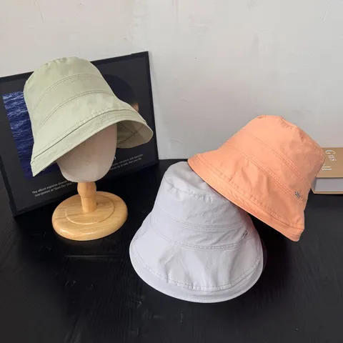 Sombrero de Pescador de Secado Rápido para Verano de Mujer Protección Solar Casual Plegable Color Sólido Sombrero de Sol para Playa