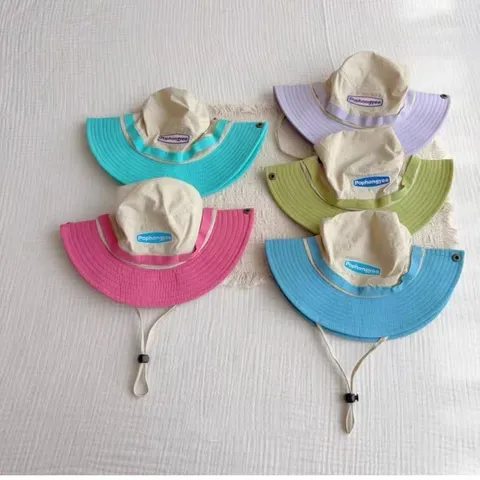 Sombrero de Pescador de Secado Rápido Protección Solar Unisex Bloque de Color Ala Ancha Verano Casual