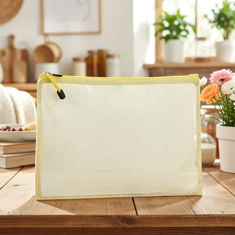 Transparent Waterproof PVC Mesh Document Bag Zipper Folder Filing Bag Portable Storage Bag For Office School Supplies