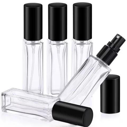 Frasco de Perfume de Vidrio Rellenable Portátil Botella de Spray de Niebla Fina Vacía Con Bomba de Presión Para Cosméticos