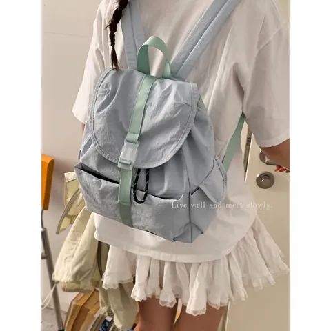 Minimal Casual Nylon Sakoplati Gia Gynekes Foititi Taxidi Megali Horitikotita Moda Scholi Tsanta