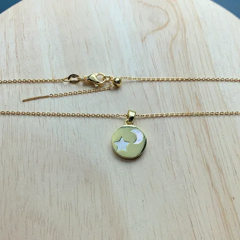 Minimalist Copper 18K Gold Plated Pendant Necklace With Natural White Shell Heart Star Butterfly Women Jewelry
