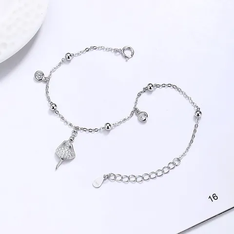 925 Sterling Silver Little Girl Ballet Dancer Bracelet Rhinestone Light Luxury Casual Women Jewelry Gift Charm