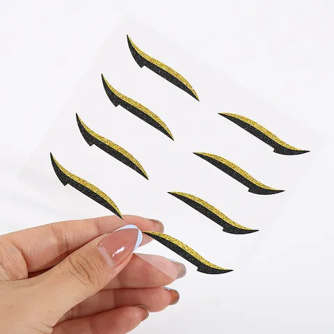 Glitter Eyeliner Stickers Self Adhesive Face Gems Crystal Eye Makeup Stage Party Nightclub Rhinestone Eye Decals For Women
