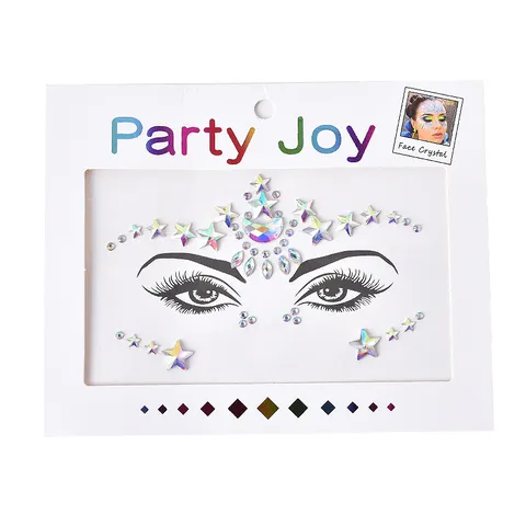 Music Festival Face Rhinestone Stickers Colorful Resin Crystal Gems Eye Body Temporary Tattoo Decals Party Makeup