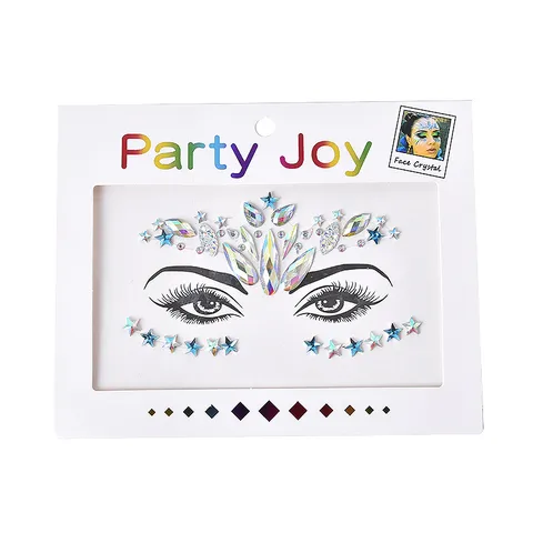 Music Festival Face Rhinestone Stickers Colorful Resin Crystal Gems Eye Body Temporary Tattoo Decals Party Makeup
