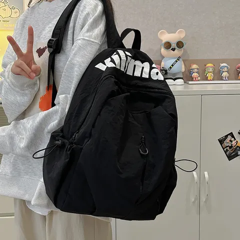 Large Capacity Travel Backpack Waterproof Nylon School Bookbag Casual Daypack For Teen Students Men And Women