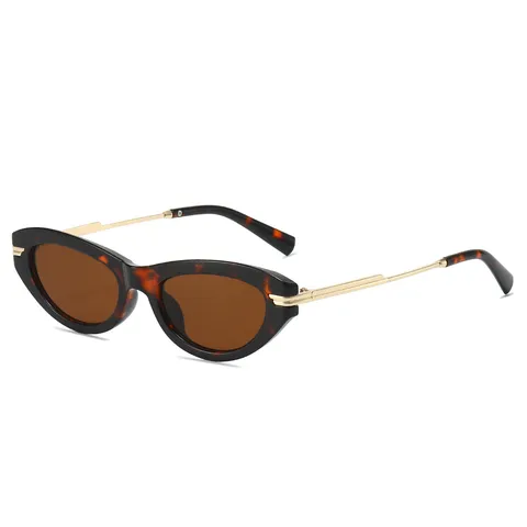 Unisex Mode Kattenoog Zonnebril Vintage Ins Stijl Metaal Splicing UV400 Zonnebril Voor Vrouwen Mannen Buiten Reizen