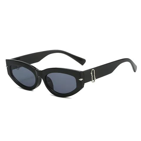 Retro Cat Eye Zonnebril Voor Vrouwen Mannen Mode Klein Montuur Hip Hop Zonnebrillen UV400 Vintage Designer Stijl Brillen