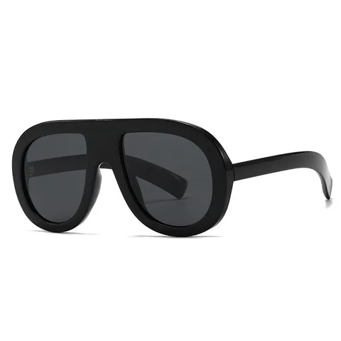 Vintage Oversized Square Aviator Sunglasses For Men Women TAC Polarized UV400 Protection Old Money Fashion Eyewear