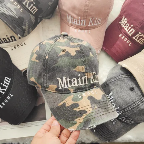 Unisex Vintage Gewassen Gescheurde Honkbalpet Katoen Geborduurde Letter Zonnehoed Casual Verstelbare Sport Dad Hat