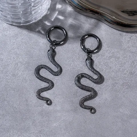 Gotico Retro Metallo Serpente Ciondolo Fibbia per Scarpe Lega Vetro Stivale Tacco Accessorio Punk Decorativo Ciondolo per Scarpe