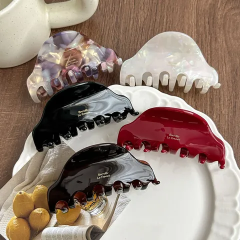 French Chic Acetate Hair Claw Clip Elegant Medium Shark Clip Hair Accessories For Women Daily Styling Hair Jewelry