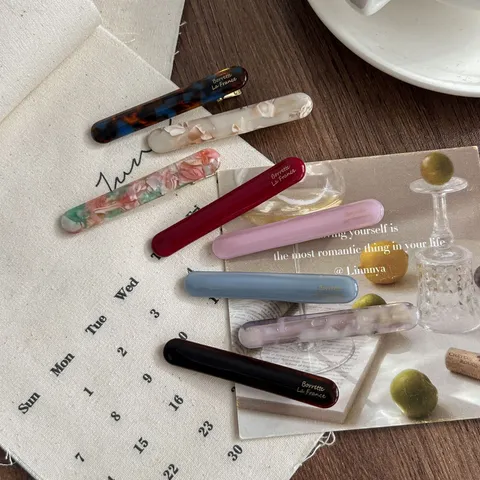 French Style Small Acetate Hair Clip Elegant Resin Barrettes Cute Duckbill Hairpins Minimalist Hair Accessories For Women