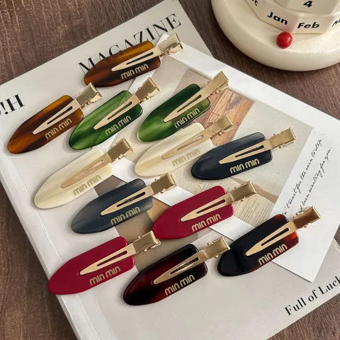 Fashion Women Acetate Hair Clip Elegant Side Bangs Barrettes Geometric Hair Accessories Hair Styling Tool Gift