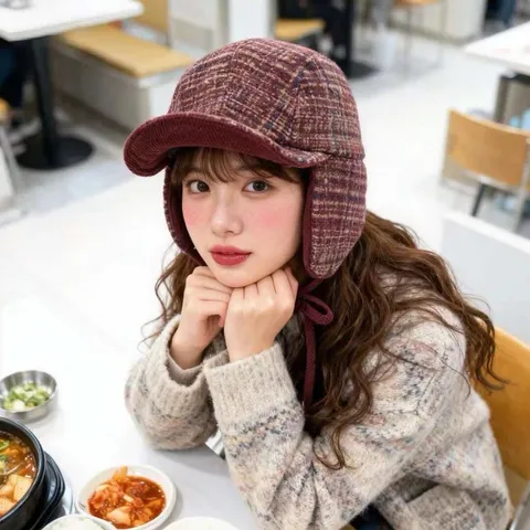 Winter Warme Plüsch Ohrenklappen Mütze Damen Koreanischer Stil Verdickter Fleece Bomber Hut Winddicht Kaltes Wetter Süßer Trapper Hut