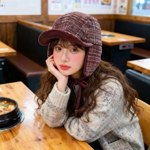 Winter Warme Plüsch Ohrenklappen Mütze Damen Koreanischer Stil Verdickter Fleece Bomber Hut Winddicht Kaltes Wetter Süßer Trapper Hut