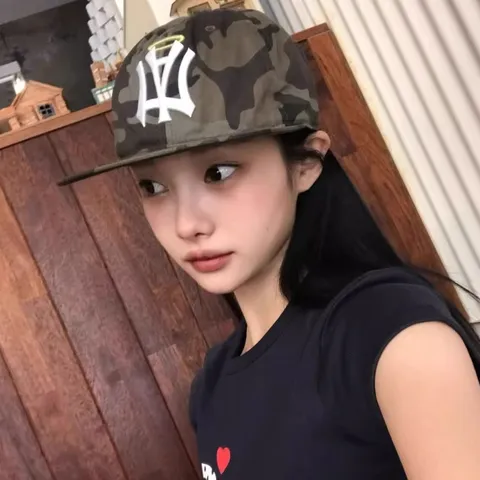 Casquette de Baseball Camouflage Style de Rue Unisexe Coton Bord Plat Chapeau Avec Broderie Design Ailes d'Ange Coiffure de Mode