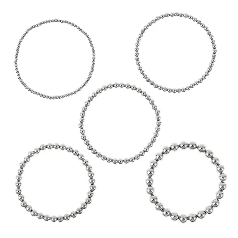 Braccialetto con Catena di Perline Elastiche in Rame Minimalista per Donne Uomini Pendolarismo Quotidiano Gioielli di Moda