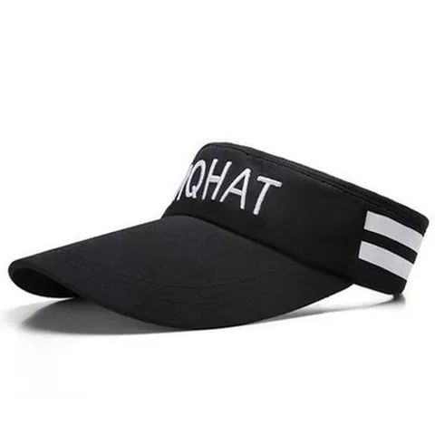 Casquette Visière Soleil Été Femme Homme Dessus Vide Sport Course Anti-UV Mousseline Brodé Lettre Extérieur
