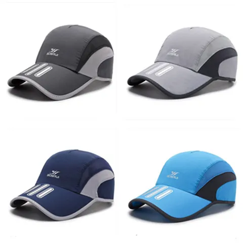 Heren Sneldrogende Ademende Honkbalpet Outdoor Sport Zonnebescherming Hoed Zomer Mesh Verstelbare Pet