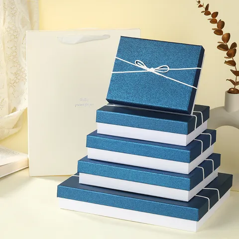 Thickened Extra Hard Corrugated Paper Gift Box Ribbon Bow Lid And Base Jewelry Packaging Box