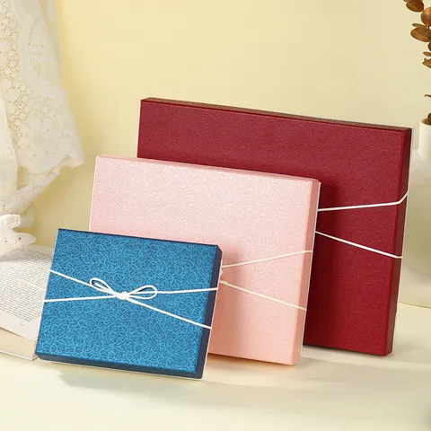 Thickened Extra Hard Corrugated Paper Gift Box Ribbon Bow Lid And Base Jewelry Packaging Box