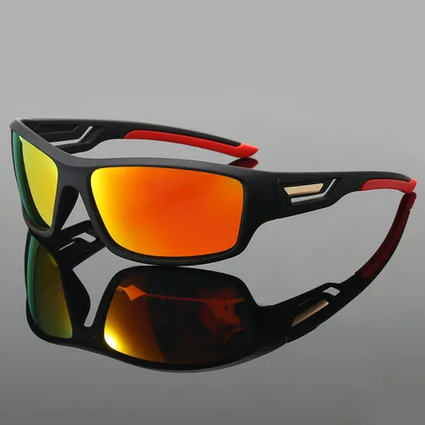 Unisex Sport Gepolariseerde Zonnebril Buiten Fietsen Rijden Winddicht UV400 PC Frame TAC Lens Mode Bril