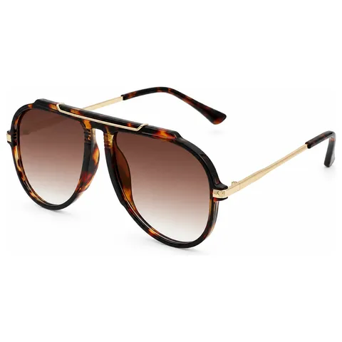Unisex Vintage Pilot Zonnebril Metaal PC Montuur UV400 Bescherming Verlooplenzen Mode Bril Voor Buiten Rijden Feest