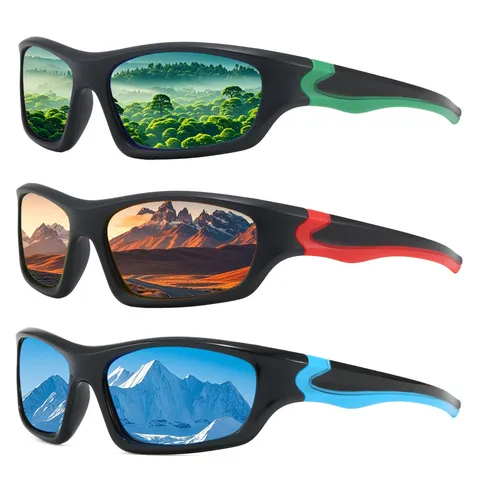 Gafas De Sol Deportivas Polarizadas Para Hombre UV400 Conducción Al Aire Libre Ciclismo Pesca Antideslumbrante Marco PC Gafas De Sol De Moda