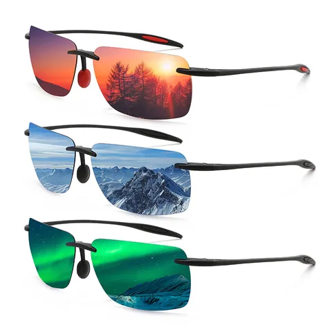 Professionele Vissen Luring TR90 Frameloze Gepolariseerde Zonnebril Buitensport Fietsen Zonnebril Voor Mannen Vrouwen Unisex