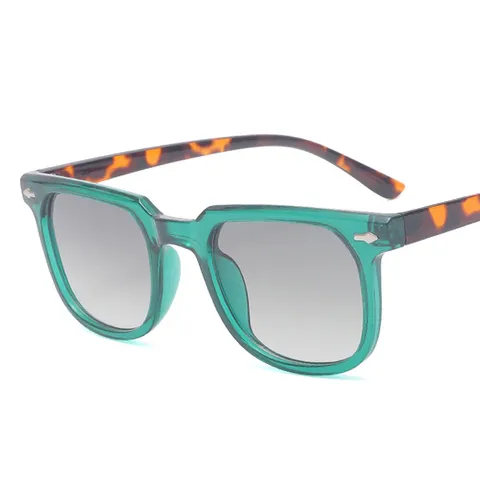Mode Vintage Vierkante Zonnebril Voor Dames Heren Retro Klein Montuur Metalen Klinknagels UV400 Zonnebril Trendy Bril