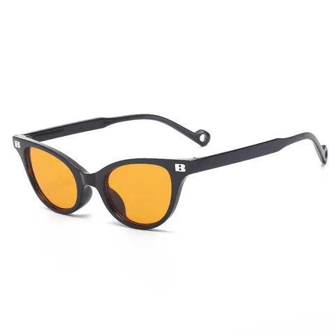 Mode Cat Eye Zonnebril Voor Vrouwen Mannen Metalen Letter Decor Streetwear UV400 Zonnebril Trendy Bril