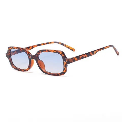 Retro Vierkante Zonnebril Voor Heren Dames Vintage Klein Montuur UV400 Bescherming Mode Trendy Bril