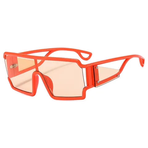Mode Unisex Zonnebril UV400 Bescherming Trendy Oversized Shield Zonnebril Straatstijl Punk Bril Voor Mannen Vrouwen