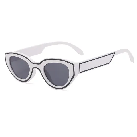 Retro Cat Eye Zonnebril Voor Dames Heren Mode Ovaal Montuur UV400 Zonnebril Vintage Streetwear Designer Bril