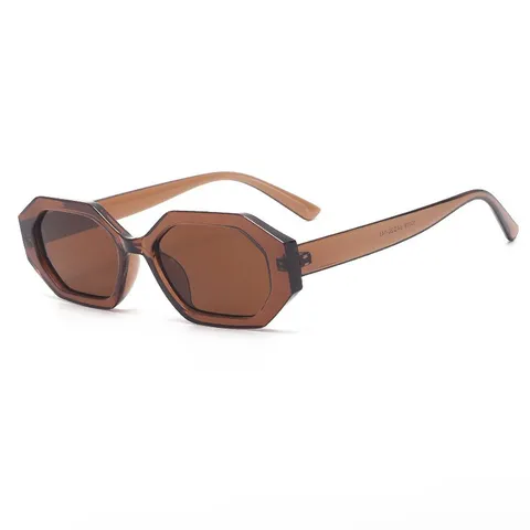 Lunettes de Soleil Polygone Rétro Femme Homme Mode Petite Monture Verres Solaires UV400 Vintage Chic Extérieur