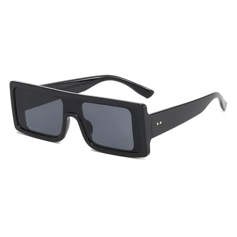 Futuristische Tech-Sense Vierkante Enkelvoudige Lens Zonnebril Unisex Outdoor UV400 Bescherming Mode