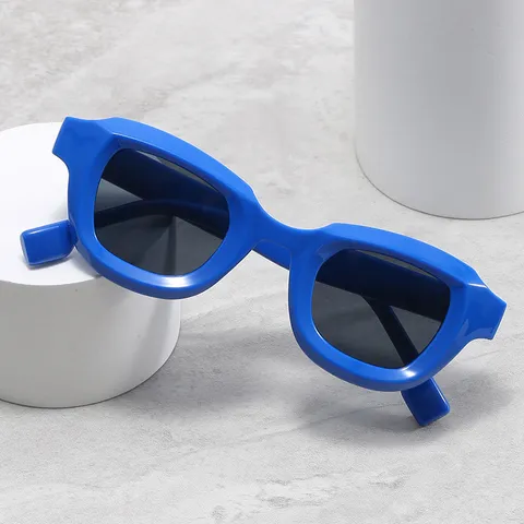 Unisex Mode Grof Montuur Zonnebril Snoepkleur Geometrisch Vierkant Zonnebril UV400 Buiten Streetwear Bril