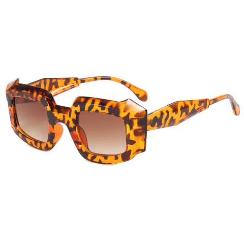 Mode Onregelmatig Gelei Kleur Vierkant Zonnebril Vrouwen Mannen Punk Stijl UV400 Zonnebril Trendy Retro Bril