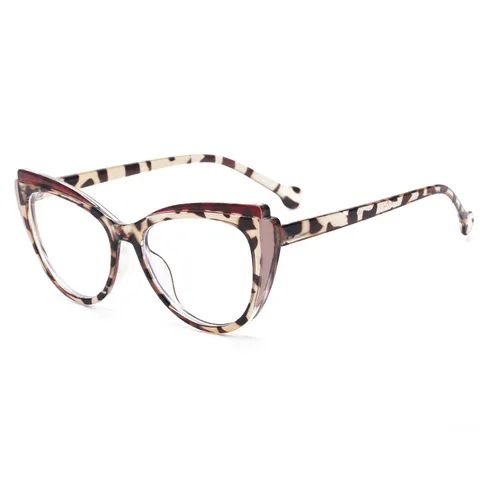 Dames Mode TR90 Optische Bril Blauwlichtfilter Vlinder Montuur Heldere Bril Rond Gezicht Afslankend Brilmontuur