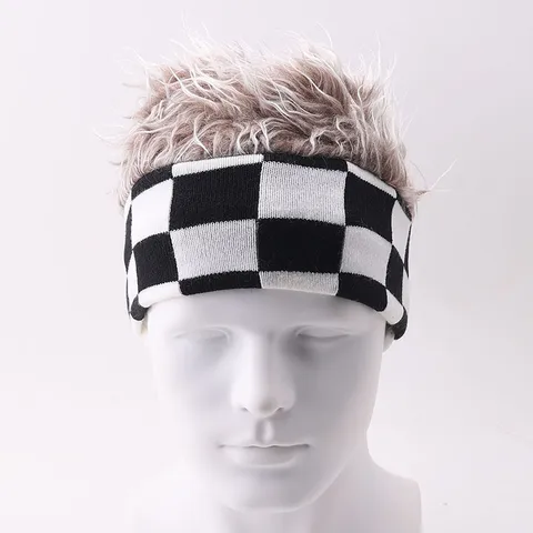 Funny Novelty Beanie Hat With Fake Hair Wig For Men Women Creative Outdoor Casual Beanie Personalised Party Wig Beanie Hat