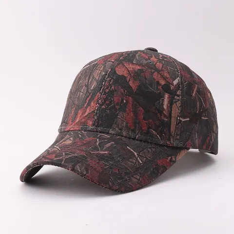 Outdoor Camouflage Baseballkappe Unisex Gebogene Krempe Sonnenschutz Polyester Digitaldruck Personalisierte Sportmütze