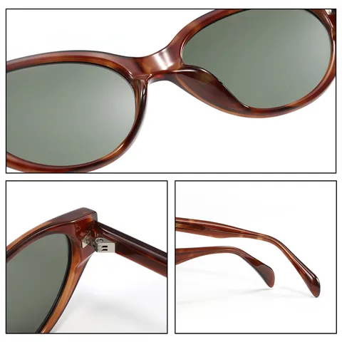 Occhiali da Sole Occhio di Gatto alla Moda per Donna Uomo Montatura TR90 Polarizzati Protezione UV Vintage Chic